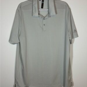 Adidas Men's Striped Gray Polo Shirt Golf Casual Wear Size XL